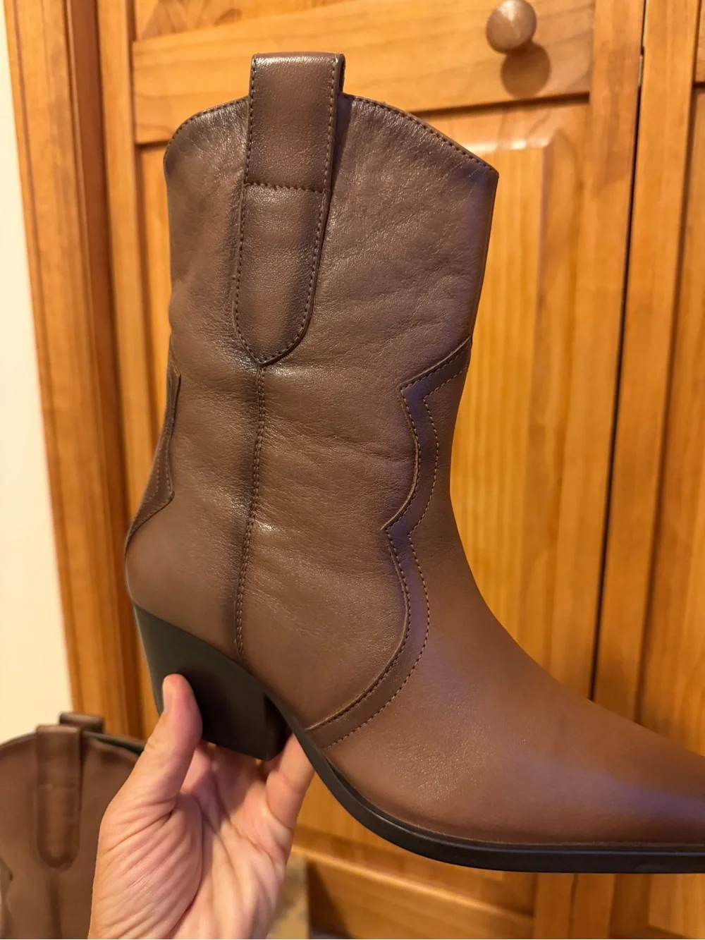 Free People Cat Nap Leather Cowboy Boots- NWT